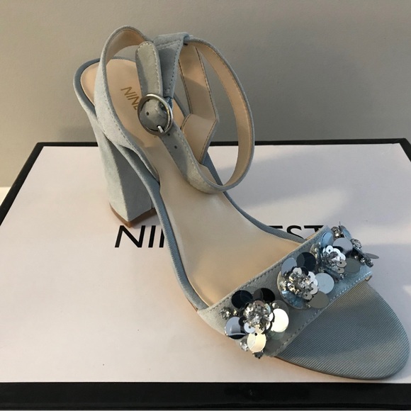 Size 8 BNIB NINE WEST Balada Suede Heeled Sandals - Picture 9 of 9